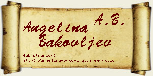 Angelina Bakovljev vizit kartica